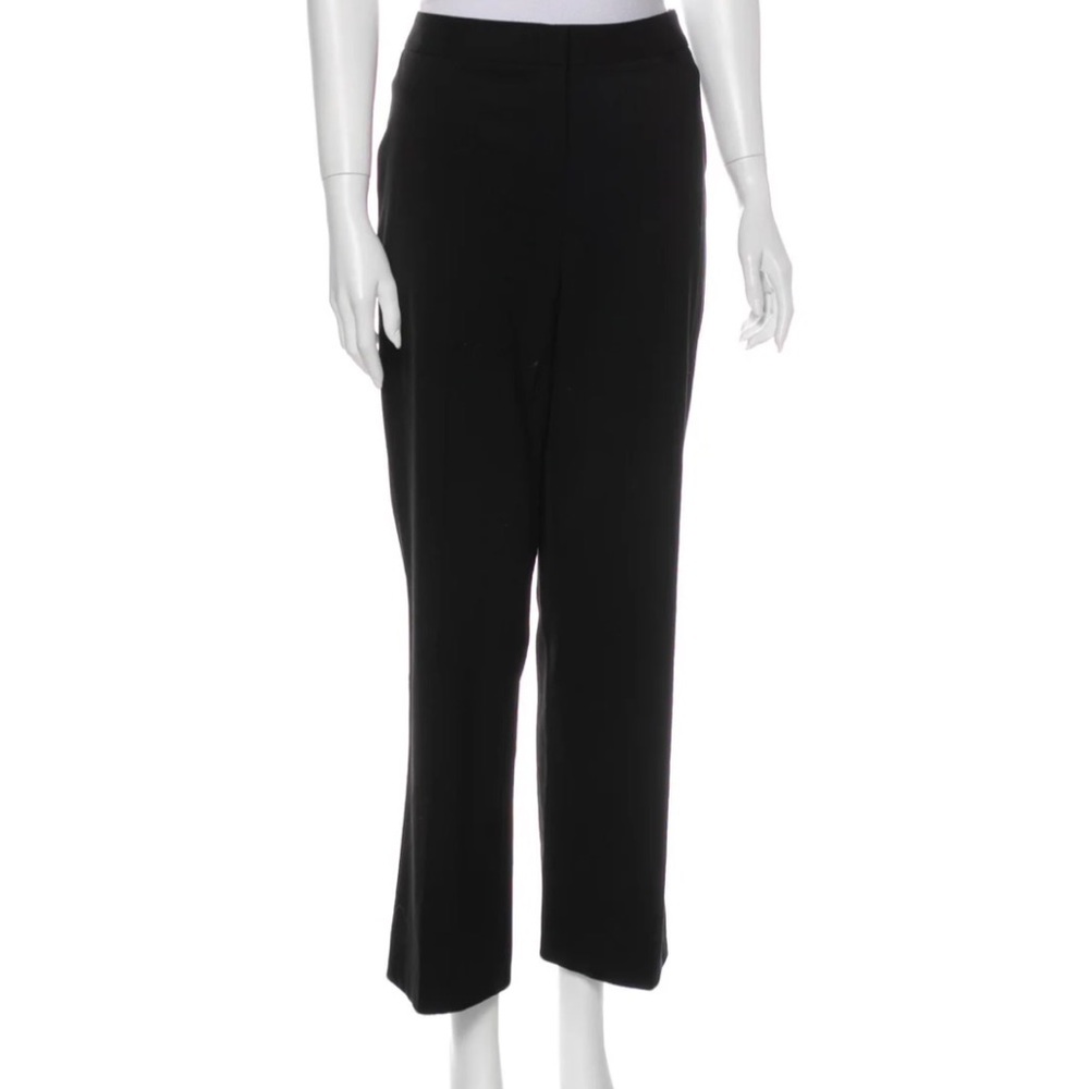 Lafayette 148 high waisted Menswear Wide Leg wool‎ dress Pants trousers black